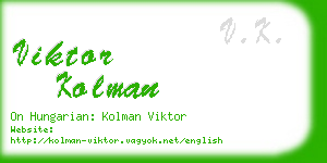 viktor kolman business card